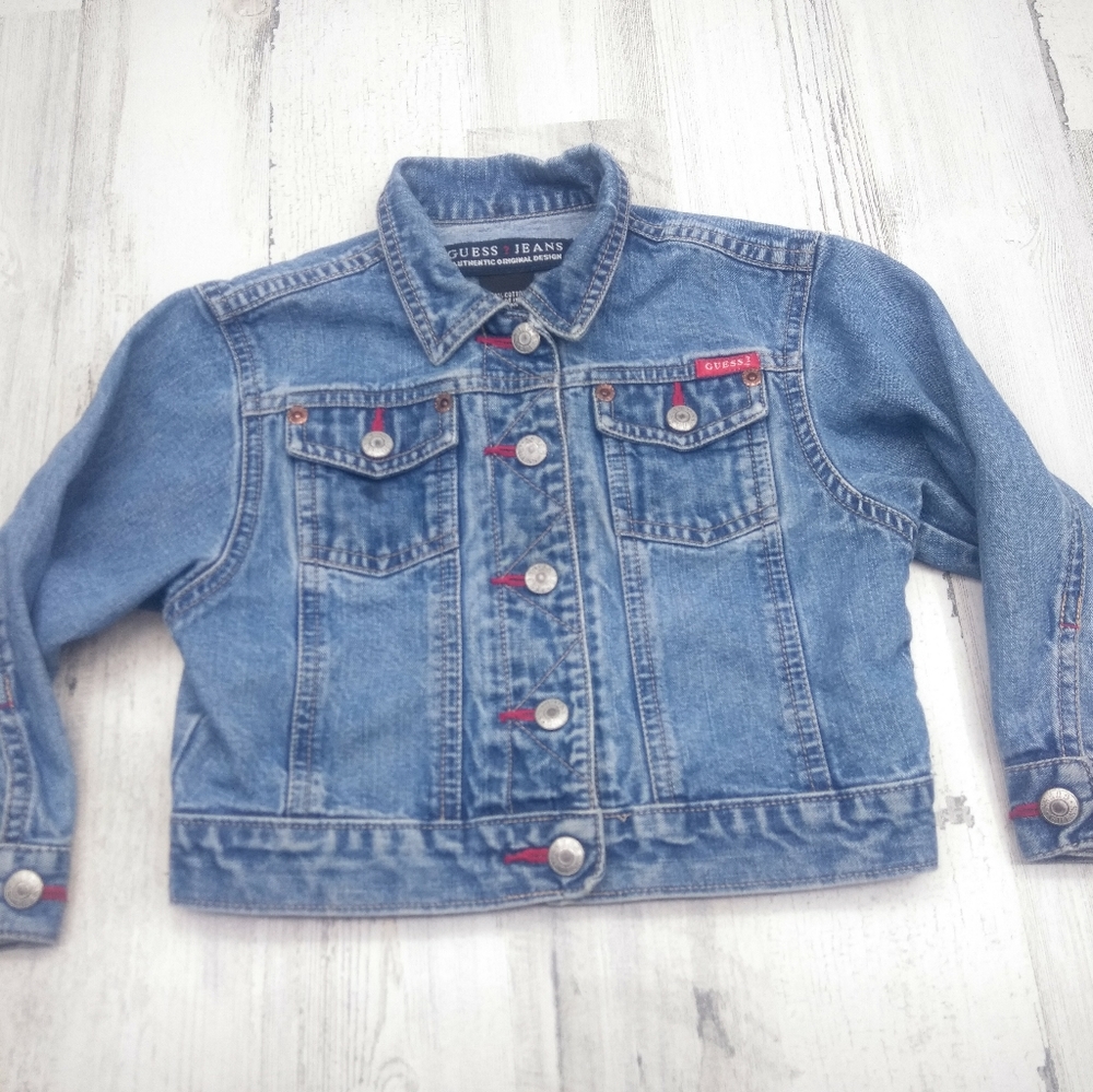 Retro Guess Jeans Denim Jacket Kids Size 4T